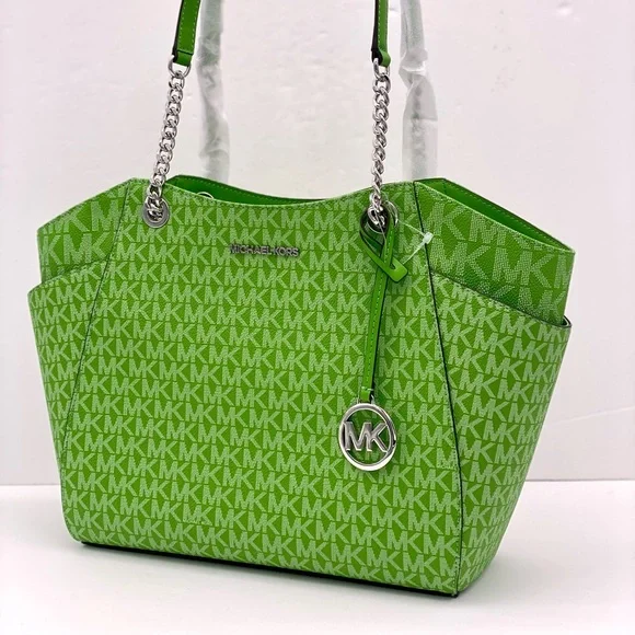 Michael Kors Jet Set Large Signature Logo Shoulder Bag - Picture 4 of 14